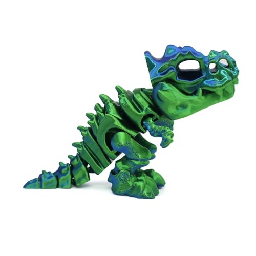 1pc 3D Printed Dragon Figurines Model Desktop Decoration Fidget Toy Rotatable Tyrannosaurus Rex Skeleton Dinosaur Miniatures(5)