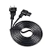 [UL Listed] 12FT Power Cord Compatible Samsung TCL Roku LG Sharp Toshiba Insignia Sony LED LCD TV, Right Angle Power Cable Replacement