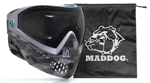 Maddog Dye i5 Thermal Dual-Pane Anti-Fog Lens Paintball Airsoft Mask Goggle System Combo with Microfiber Storage Bag | High Performance Safety Certified Protection - CB Urban Camo