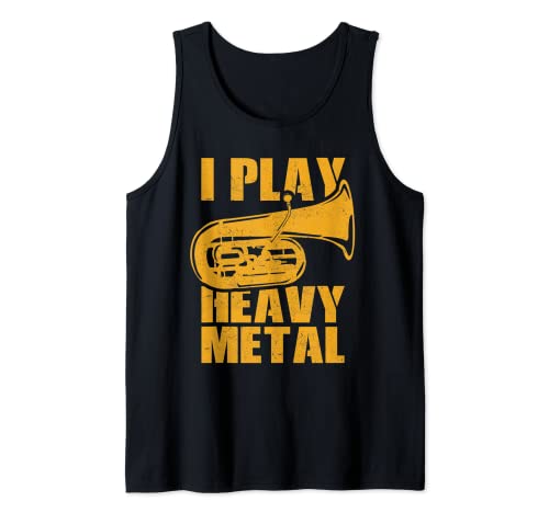 I play heavy metal - tuba Camiseta sin Mangas Cover