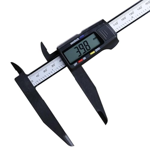 KryZaro デジタルノギス(0-200mm 全プラスチック製 長爪付き 大画面 LCD)内径・外径測定対応 DIY・日常測定・小型ワーク検査用