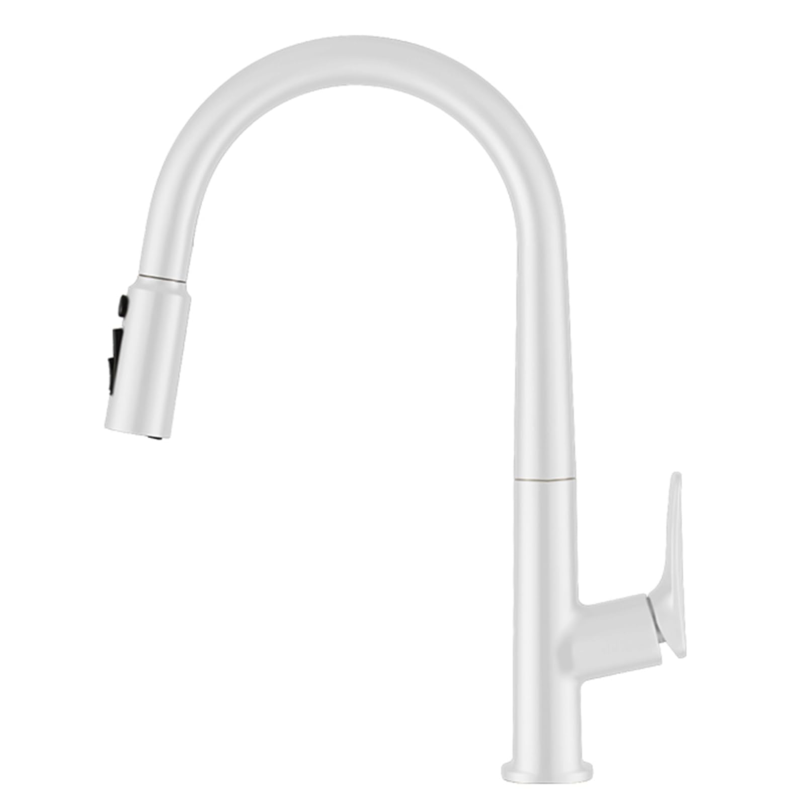 Rubinetto da Cucina Estraibile a 3 Vie con beccuccio Girevole Integrato, Miscelatore monocomando per lavello, Design Moderno, Accessori Versatili.