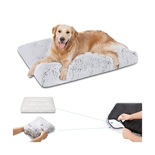 Dog-Bed-41-x-27-Plush-Non-Slip-Dog-Beds-for-Large-Dogs-Washable-Dog-Beds-Easy-Removal-and-Installation-with-Waterproof-Lining-Dog-Crate-Bed-for-Small-Medium-Large-Extra-Large-Pets