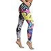 Produktbild Damen Leggings Fitness High Jungen Chic Butt Waisted Lifting Stretch Yogahose Sporthose Strumpfhosen Trainingshose Mit Cartoon Muster (Color : Farbe 1, Size : S)