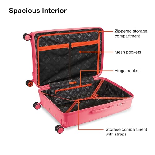 Image of Nasher Miles Coorg Hard-Sided Polypropylene Luggage Set of 2 | 55cm & 65cm | 8 Wheels Small & Medium Trolley Bag for Travel | Suitcase (Paradish Pink)