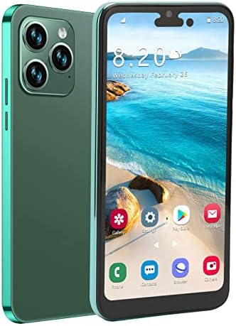 Dilwe 6.1'' Pro Unlocked Cellphone, 4GB 64GB Dual SIM Card 4G Network Mobile Phone, Face ID Unlocked Smartphone for Android 11 4000mah Battery(6.1'' Black), 6.1'' Dark Green