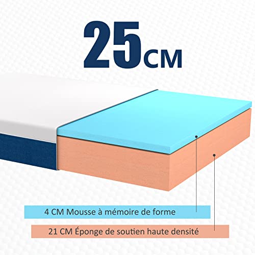 Molblly-Matelas-140x190-25CM-25-cm-depaisseur-Mousse-a-Memoire-de-Forme-Haute-DensiteTissu-de-Surface-SoupleParfait-Soutien-Haute-Resilience-Ultra-Respirante140-190-25CM