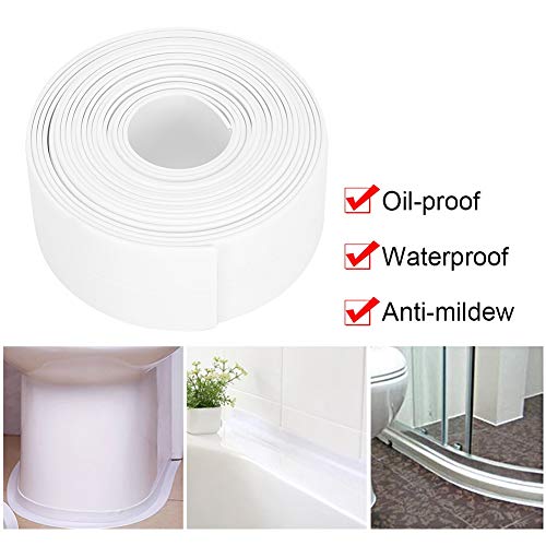 Fita à prova d'água, design autoadesivo de tira de canto para banheiro para cozinha