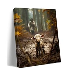 Jesus and Lamb Canvas Wall Art
