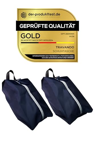 TRAVANDO Schuhtasche 2er Set - Wasserfeste Schuhbeutel Reise, Koffer, Gepäck -...