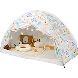 PIIKAGO Twin Bed Tent for Kids, Twin Size Bed Canopy with Star Lights, Privacy Space...