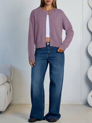 Image of Trendy Queen Cropped Cardigan Sweaters for Women Lightweight Y2k Fall Outfits Spring Fashion Clothes 2026