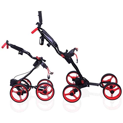YUNLILI-Carrito-de-golf-multiusos-Carrito-de-golf-Carro-de-golf-electrico-Carro-de-golf-plegable-Carro-de-empuje-de-golf-con-freno-de-mano-Mango-ajustable-facil-de-abrircerrar