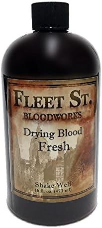 Fleet Street Bloodworks Drying Blood Fresh 16 oz - Alcohol Based Drying Blood - Washable