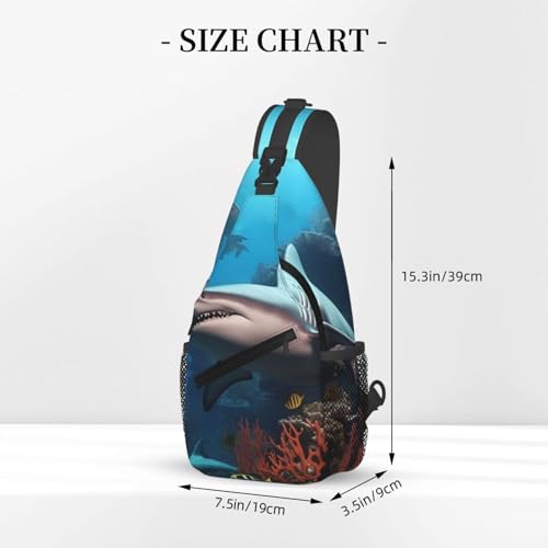 Bolso cruzado Submarine Shark Coral para hombre y mujer miniatura 3