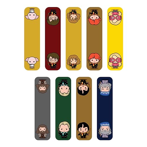 Image of Harry Potter Bookmarks Chibi - Set of 9 Magnetic Bookmarks | Best Gift for Readers, Book Enthusiast & Fans | Fridge Magnets (Harry Potter Chibi)