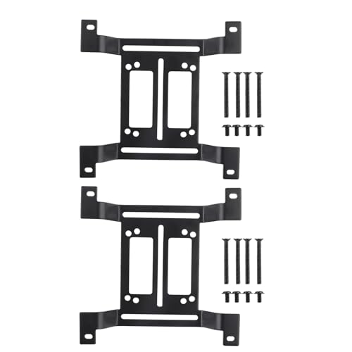 Jectse Soporte de Metal para Radiador de Refrigeración por Agua de 2 Piezas, Construcción de Hierro Resistente para Ventilador y Radiador de 120 Mm, con Múltiples Posiciones de Montaje