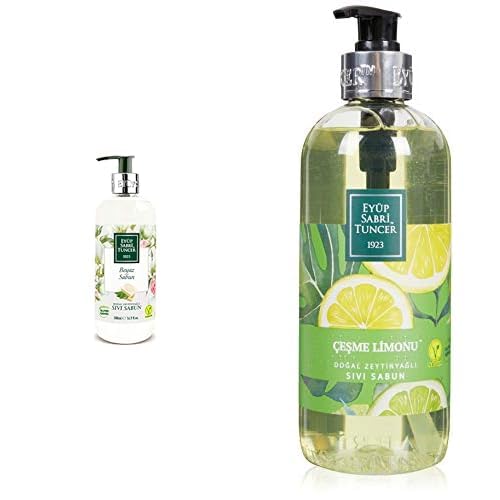 Eyüp Sabri Tuncer Doğal Zeytinyağli Sıvı Sabun Beyaz Sabun (500 ml) xEyüp Sabri Tuncer Doğal Zeytinyağlı Sıvı Sabun, Çeşme Limonu (500 ml)
