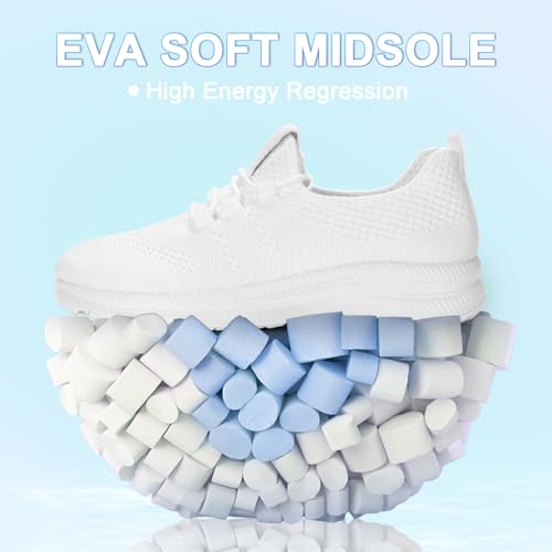 Image of Wide Toe Box Shoes Women Non-Slip Wide Width Sneakers Ultra Light Extra Wide Road Running Shoes for Women Breathable Tennis Walking Gym Workout Trainer 6-12