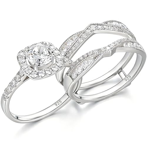 Newshe Jewellery Wedding Rings for Women AAAAA Cz Engagement Bridal
