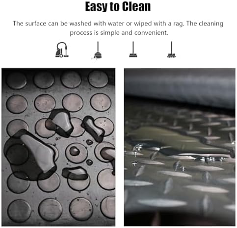 Large Rubber Floor Mats - Waterproof, Anti-Slip Rolls for Garage, Home Gym, Kitchen & Workshop - 2ft to 20ft Sizes, 3mm Thick, Black Runner Mats (120x350cm)