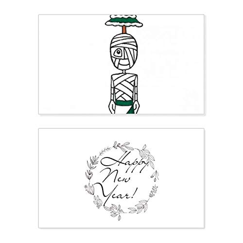 Tarjeta de felicitación de Año Nuevo Mummy Horus: diseño exclusivo de Egipto
