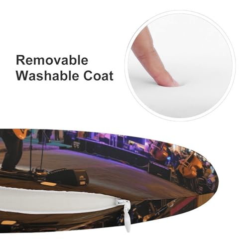 Cojín redondo de asiento lavable con espuma viscoelástica para silla y sofá 4