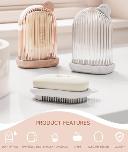 Image of PEISAINOX Travel Soap Case, Leakproof Soap Container with Lid, Portable Bar Soap Holder for Traveling, Soap Dishe for Bathroom