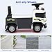 Licensed Scania Ride on Push Car by INFANS with 3 Sound Effects, Storage, Toddler Sliding Police Truck, White