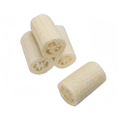 Natural Loofah Exfoliating Loofah Sponges Body Scrubber for Skin Care Bath Spa Shower Loofah Pack of 4