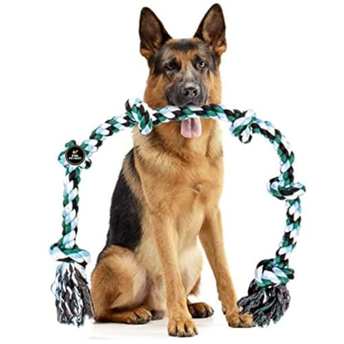 PSK PET MART Large Dog Rope Toys for Aggressive Chewers - Cotton ...