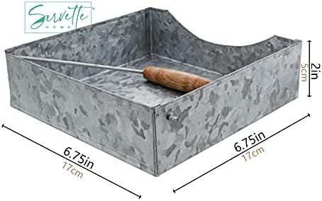 Galvanized Metal Napkin Holder - Lunch Napkins