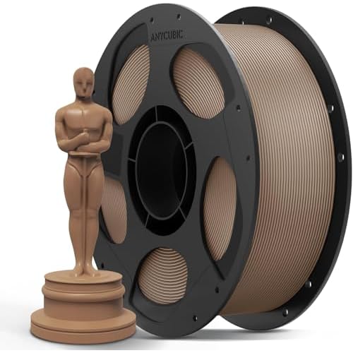ANYCUBIC Filament PLA+ pour Imprimante 3D, 1.75mm Filament D'Impression 3D à Haute Solidité et Résistance à la Température, 1KG de Filament PLA Plus, Marron Marron 1kg
