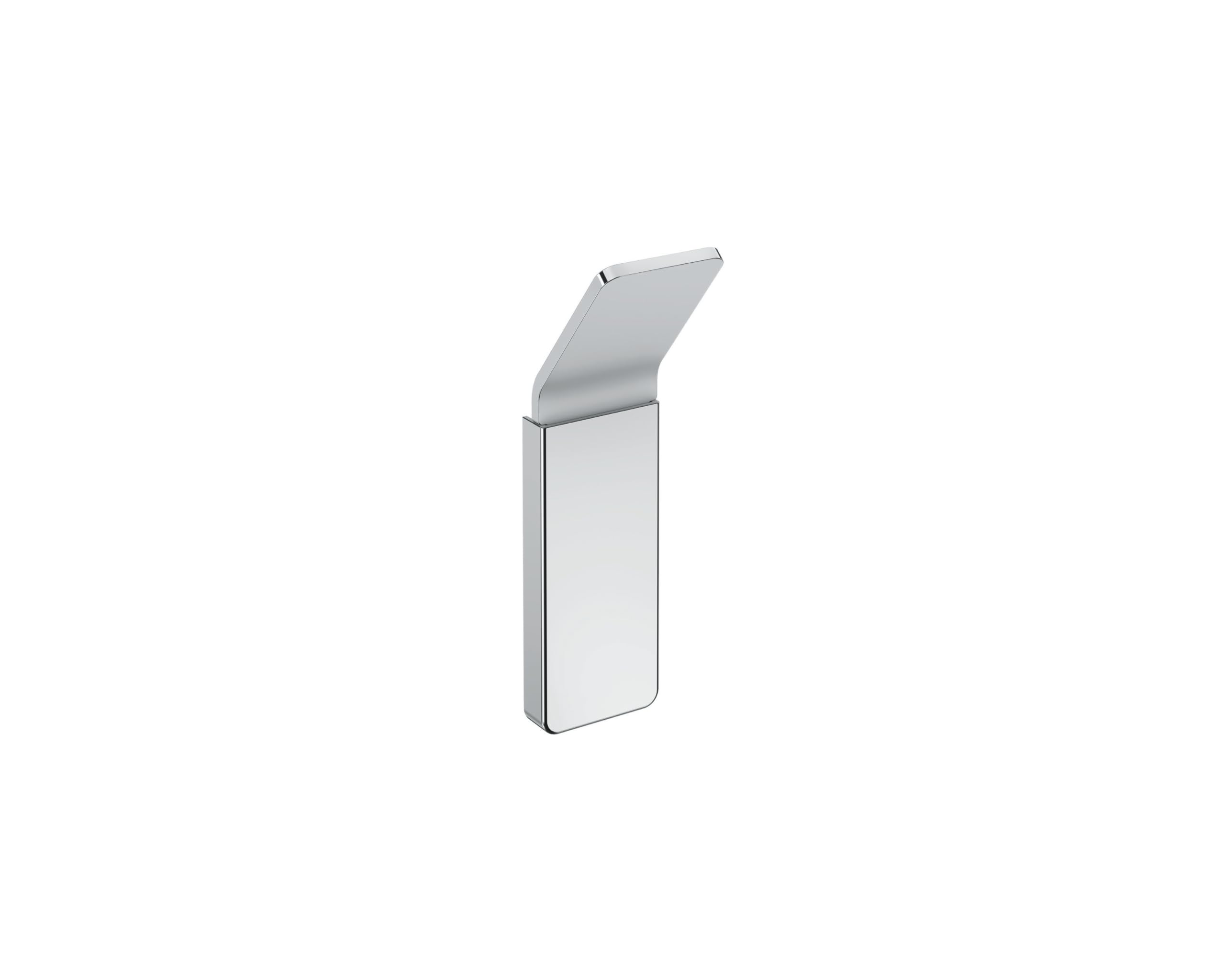 Cosmic NEA Rectangular and Contemporary Design Wall Hanger. Towel Hook with Adhesive or Screw Fixing. Metal Bathroom Accessory in Matte Steel Color
