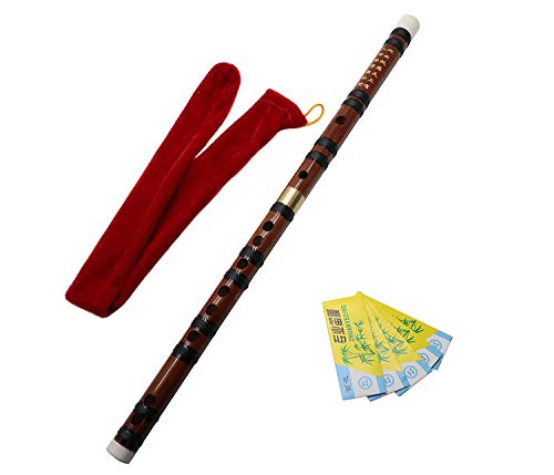 Timiy Pluggable Traditional Handmade Chinese Bamboo Flute Dizi Kit in G Key Chinese