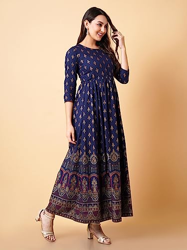 Image of Daevish Women's Rayon Floral Regular Kurta