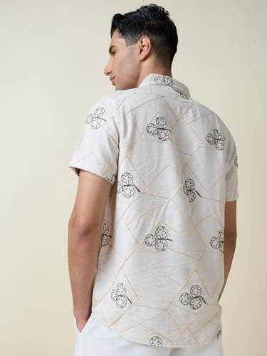 Image of Thomas Scott Men Premium Embroidered Slim Fit Casual Shirt