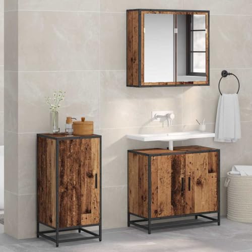 mzdioop Buffet en bois recyclé 35,5 x 35 x 76 cm - Buffet moderne avec beaucoup d'espace de rangement - Armoire de rangement polyvalente pour salon et salle...