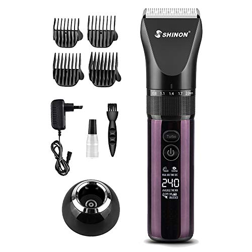 Preisvergleich Produktbild AMBM Shinon Haarschneider für Männer Haarschneider Maschine Profi Mit Titanium Keramik Klinge,LED-Display,Lithium-Batterie,L... Stand