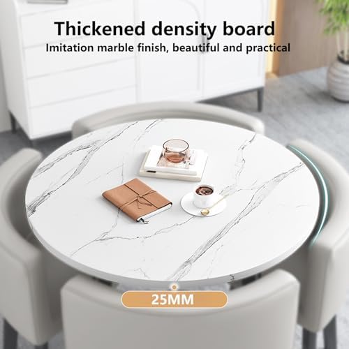 Modern Conference Table Set with 4 Chairs, Perfect for Meeting Rooms & Dining Areas - Stylish Negotiation Table for Office & Home Use