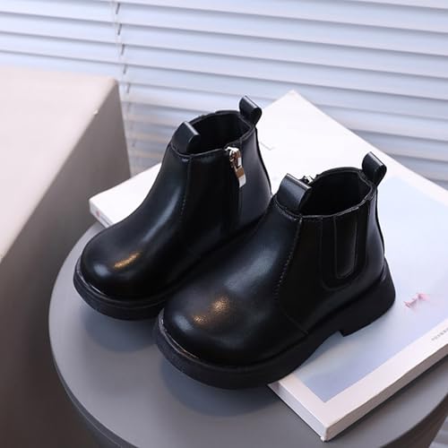 IWIHMIV Little Girls Ankle Boots with Side Zipper Girls Soft Soled Short Boots Fashion Fall Winter Cute Dress Booties4