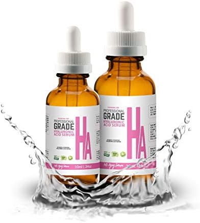 | Hyaluronic Acid Serum Kit | Pure with Vitamin C & E | Advanced Face Moisturizer & Hydration | Reduces Wrinkles, Reduces Inflammation | Natural & Organic Properties | For face & Skin