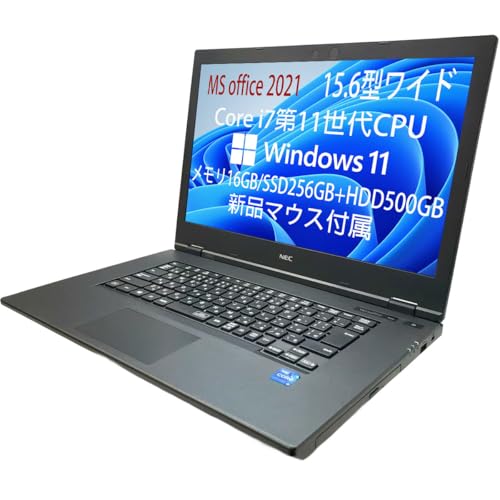 �y�����ϕi�zNEC VersaPro VX-B (VK***/X-B) Windows11/Office 2021/15.6�^HD/��11���� Core i7/16GB������/SSD 256GB+HDD 500GB/Wi-Fi 6�Ή� HDMI bluet