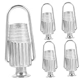 Cabilock 5個アルミ合製物干しロープ締め具 屋外用洗濯物干しロープ調整具 バルコニー テラス キャンプ 旅行用