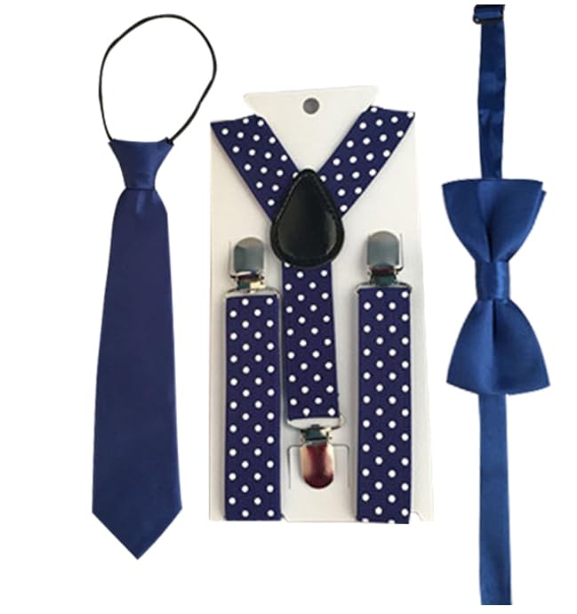 Opiniones y reviews de Corbatas para Niño - los más vendidos. 47 Conjunto Tirantes Niños, Corbata Y Moño (Azul)