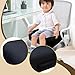 FytStycale Booster Seat Office Chair Cushion Long Sitting Heightening Black Versatile Mesh Pad Chair Pillow for Car Airplane Travel Home