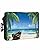 Outdoor TV Cover - Summer Palm Tree Ocean Beach Boat Waterproof and Weatherproof 80"-85" LCD Movable Shield TV Display Screen Protector Outside Television Covers
