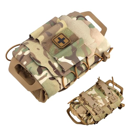 Bolsa de primeros auxilios pequeña impermeable con múltiples bolsillos para cinturón