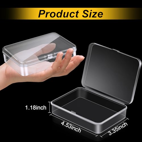 Image of 50 Pcs Plastic Crayon Box Holds 24 Crayon With Hinged Lid, Clear Crayon Organizer Crayon Holder Case Crayon Storage Containers for Art Crafts School Classroom Supplies (50)