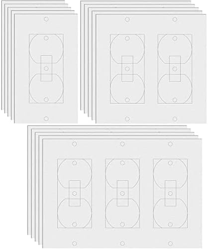 Taicols 20 Pcs Wall Insulation Gasket Rectangle Weatherproof Gasket Sealer Energy Saving Outlet Insulation Tondiamo Wall Plate Outlet Sealers White Insulation Foam Replacement for Electrical Outlet Plates Switch Covers Outlet Insulation Pads